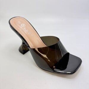 Women's Jelly Chunky Bow Heels Sandal Comfortable Stylish for Casual Party1932